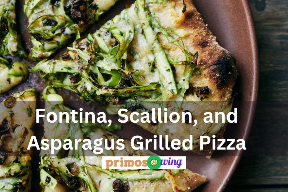 Fontina, Scallion, and Asparagus Grilled Pizza